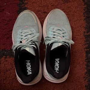 Hoka Women's Mint Green and Black Athletic Running Shoes